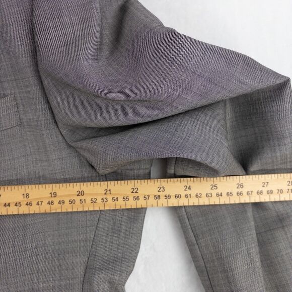 Lauren Ralph Lauren Men's 44R Gray Suit Jacket Blazer 3 Button 100% Wool Classic - Picture 5 of 11